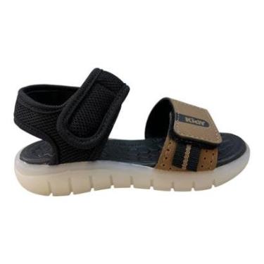 Imagem de Sandalia Infantil Menino Kidy Conforto Autocolante Calce Fácil Led Brilho 17200360849 Preto-Masculino