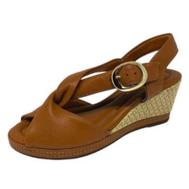 Imagem de Sandália Feminina Confortavel Leve Anabela Baixa Piccadilly-Feminino