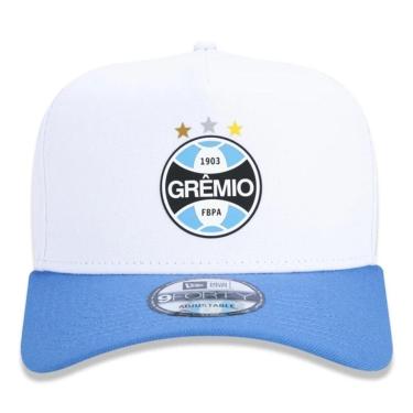 Imagem de Boné New Era 9Forty A-Frame Grêmio Futebol Unissex - Branco e Azul Branco-azul ÚNICO-Unissex