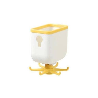 Imagem de Suporte Organizador De Utensilios Gancho Giratorio De Parede Amarelo