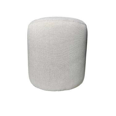 Imagem de Puff Redondo Não é Segredo Linho Cru Pé Fixo 40x45 NSPR10L-F