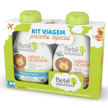 Imagem de Kit Bebê Natureza Viagem Cachos Shampoo 120ml Condicionador 100ml