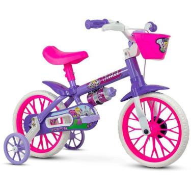 Imagem de Bicicleta Bike Infantil Nathor Violet Aro 12 Com Rodinhas-Feminino
