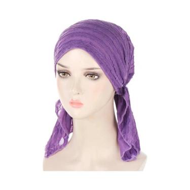 Imagem de Hijab Multicolorido Para Mulheres Com Franjas, Lenço De Cabeça Respirá