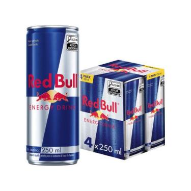 Imagem de Pack de 4 latas Red Bull Energético, Energy Drink, 250ml