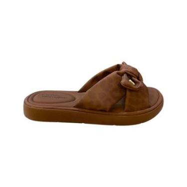 Imagem de Chinelo Papete Feminino Modare Ultraconforto Superleve Laço 7208.101 marrom-Feminino