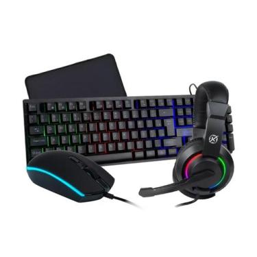 Imagem de Kit Gamer Odin Kalkan 4 em 1 Teclado Mouse Headset e Mouse Pad - Kalka