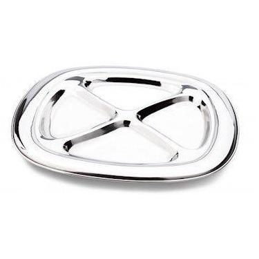 Imagem de Petisqueira inox 4 divisões retangular 27,5CM - MUNDIAL