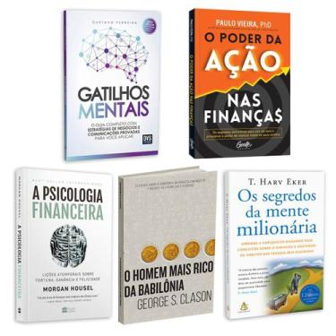 Imagem de Kit 5livros, Gatilhos Mentais, Psicologia Financeira, Homem Mais Rico 