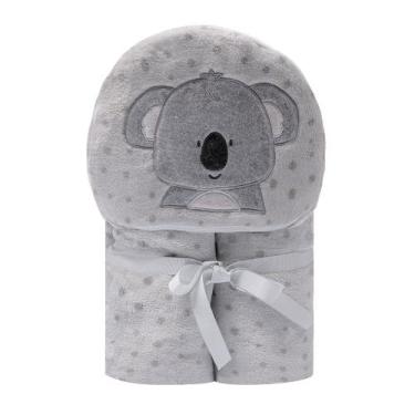 Imagem de Cobertor de Microfibra com Capuz PAPI Friends - Coala - 1,10m x 90cm