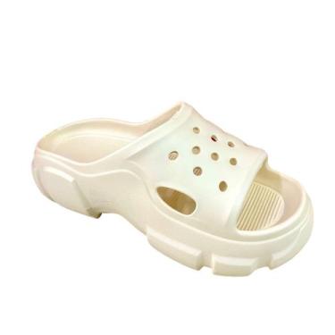 Imagem de Chinelo Babuche Nuvem Plataforma Macio para Pingentes BGX19X, Creme, 3