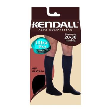 Imagem de Meia Curta 3/4 Masculina Preta Alta Compressão - Kendall, M