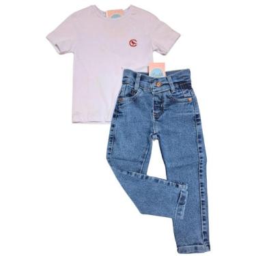Imagem de Calça jeans infantil menino lycra com ajuste - MANULELE, 6, Azul marmo