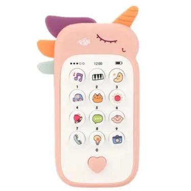 Imagem de Baby Phone Unicornio Rosa com Som e Mordedor - Polibrinq Bb035