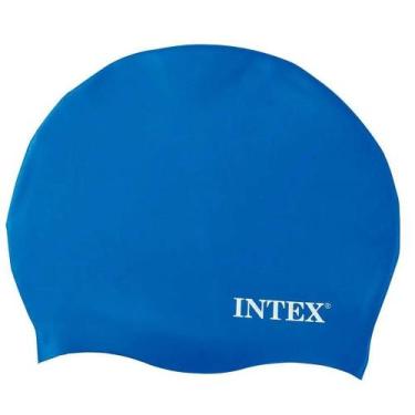 Imagem de Touca de silicone para mergulho, natação Intex, Azul