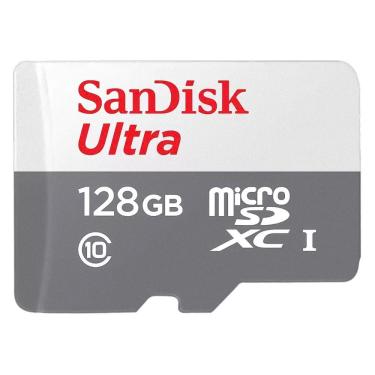 Imagem de Cartão de Memória Micro SD Ultra 128GB 100MB-S C10 A1 SDSQUNR-128G-GN3TA Sandisk