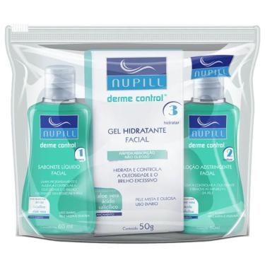 Imagem de Kit Facial Derme Control Travel Anti Acne Completo Peles Mistas Oleosas Tamanho Compacto Nupill
