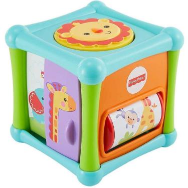 Imagem de Brinquedo Infantil Cubo Animaizinhos Divertidos Fisher-Price com 5 Lados de Atividades Interativas Mattel