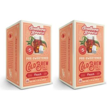 Imagem de Chá Cold Brew Southern Breeze Sabor Pêssego Pré-Adoçado 20 Sachês