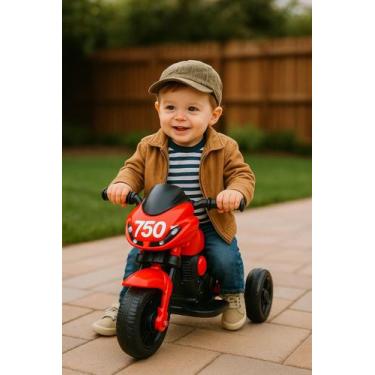 Imagem de Mini Moto Elétrica Criança Passeio Andador Carrinho Infantil Esportiva