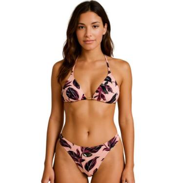 Imagem de Biquíni Feminino Cortininha com Bojo e Calcinha Tanguinha - Multmix, R