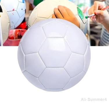 Imagem de Bola De Futebol Leve Branca Tamanho 5 Para Crianças E Adultos, Brinque