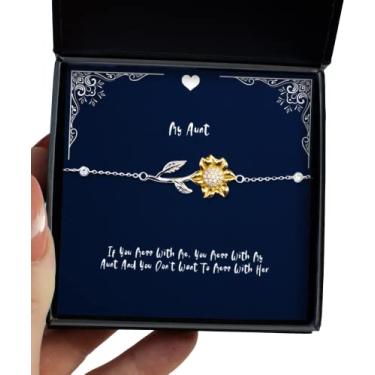 Imagem de SpreadPassion Bracelete de girassol exclusiva Idea Aunt Girassol, If You Mess With Me, You Mess With My Aunt and You Don't Want to, presentes para tia, presente