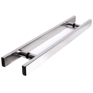 Imagem de Puxador Aço Inox Chato 60cm Porta De Vidro, Madeira, Alumínio