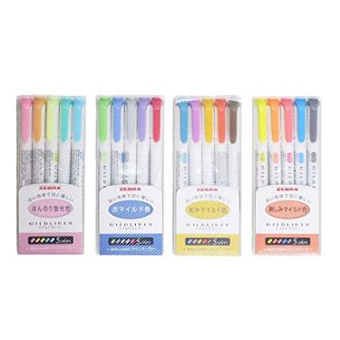 Imagem de Conjunto de canetas marca-texto Zebra Mildliner, conjunto de 20 cores pastel (importação japonesa), Limited edition