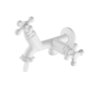 Imagem de Torneira Para Tanque Derivação Máquina Lavar Marujá Branco