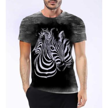 Imagem de Camisa Camiseta Zebra Animal África Preto E Branco Hd 3 - Estilo Krake