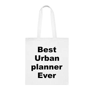 Imagem de Bolsa tote Urban Planner, Best Urban Planner Ever Tote Bag, Urban Planner Presente, Presente para Urban Planner, Bolsa de ombro Urban Planner, Bolsas reutilizáveis Urban Planner, Ideia de de Natal, Branco
