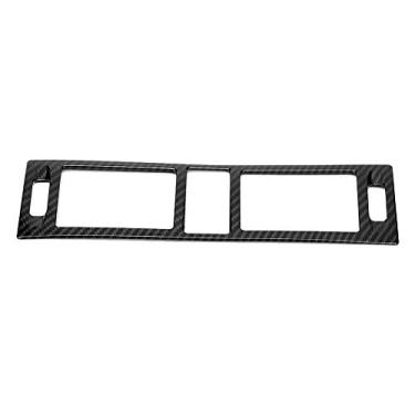 Imagem de Aramox Tampa de saída de controle central, estilo fibra de carbono para saída de ar com controle central de saída de ar para Classe C W204 2007-2010