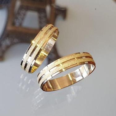Imagem de Aliança Noivado ou Casamento em Ouro Maciço Eternal - L10k65