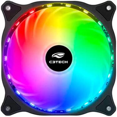 Imagem de C3Tech Cooler Fan F9-L150RGB Gaming Storm 12Cm Com iluminação RGB 18Led com ajuste de Iluminacao e com 10 modos de Iluminacao