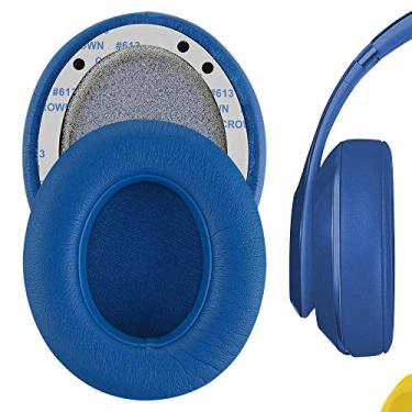 Imagem de Geekria Almofadas auriculares de substituição QuickFit para fones de ouvido sem fio Beats Studio 3, peças de reparo (azul)