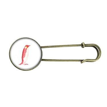 Imagem de IUCN Animais Ameaçados Pinguim Imperador Vermelho Retrô Metal Broche Joias