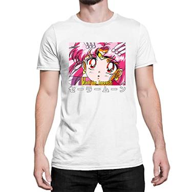 Imagem de Camiseta Algodão Anime Sailor Moon Algodão T-Shirt Cor:Branco;Tamanho:P