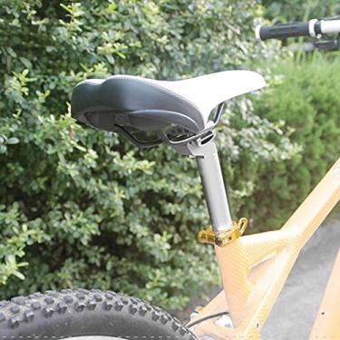 Imagem de Selim de bicicleta à prova de choque para selim de bicicleta, antideformação, liga de alumínio, tubo de mountain road (prata)