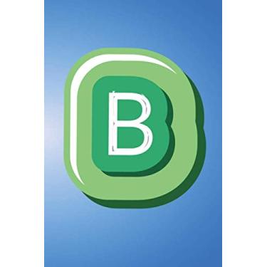 Imagem de confetti monogaram notebook letter B: Letter B Initial Monogram Notebook Pretty Confetti Glitter Monogrammed Blank Lined Note Book Writing Pad ... Size 6x9 Paperback initial monogram letter