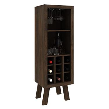 Imagem de Adega para 9 Garrafas com Porta Taças Tecno Mobili - Rústico