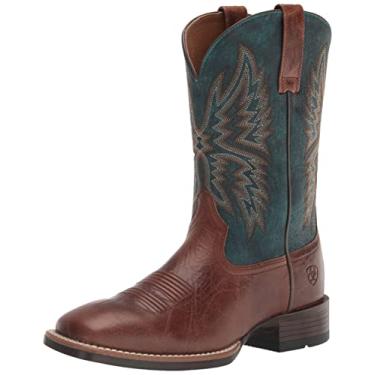 Imagem de Ariat Bota masculina Valor Ultra Western, Bronzeado escuro/azul rochoso, 11.5 Wide