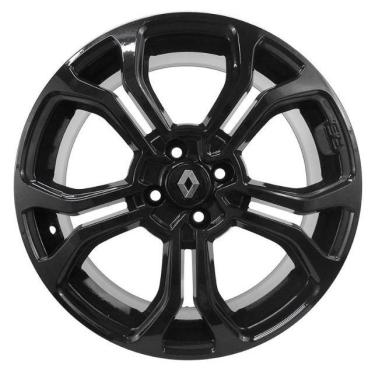 Imagem de Kit 4 Rodas Aro 14x6 Renault Sandero rs 4x100 Black Krmai M7