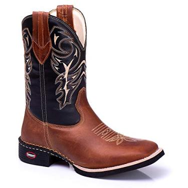Imagem de Bota Masculina Country Cano Longo Bico quadrado legitimo couro bovino 223 (38, 223sela)