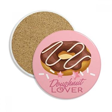 Imagem de Caneca de chocolate rosquinha ocidental para sobremesa com proteção de mesa, pedra absorvente