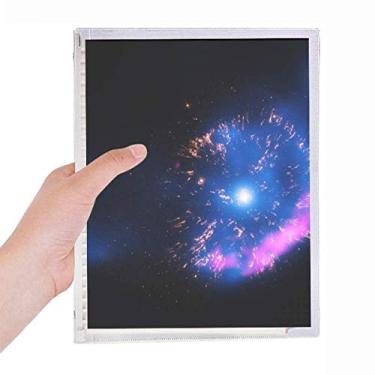 Imagem de Caderno espacial, brilhante, mistério, do universo da nebulosa com folhas soltas, diário recarregável, papelaria