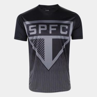 Imagem de Camisa Masculina São Paulo Max Logo Preta Oficial - Spr