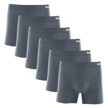Imagem de Kit 6 Cuecas Boxer Mash Microfibra Risca de Giz 045.00
