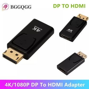 Imagem de Displayport para adaptador HDMI  4k/1080p  macho/fêmea  hd  cabo de tv  vídeo  áudio  pc  tv