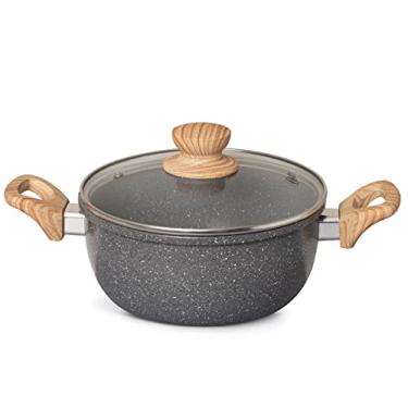 Imagem de OSTER CAÇAROLA 24CM 4,5L MARBLE EDITION DARK GREY - REVESTIMENTO CERÂMICO ANTIADERENTE, ALÇA COM REVESTIMENTO ANTITÉRMICO DE TOQUE SUAVE E BASE COMPATÍVEL COM INDUÇÃO